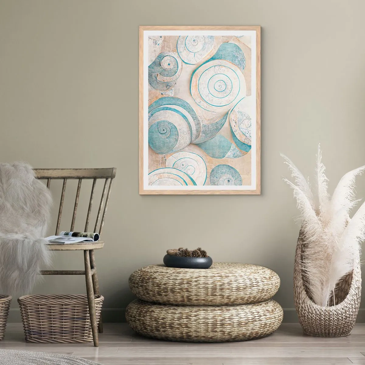 Póster en marco roble claro - ¿Qué esconden en su interior? - 70x100 cm