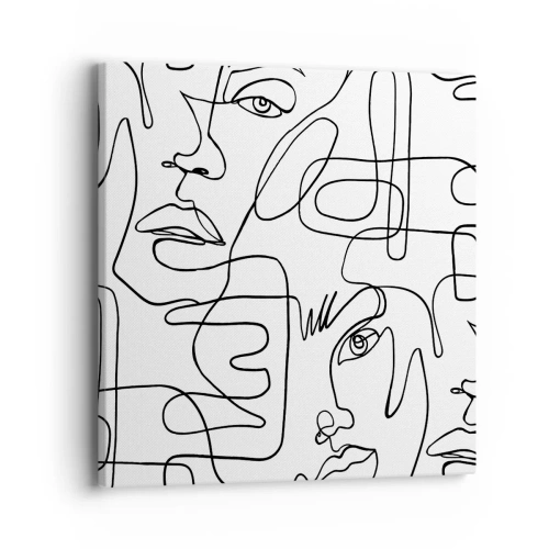 Cuadro sobre lienzo - Impresión de Imagen - Entre emociones enredadas - 40x40 cm