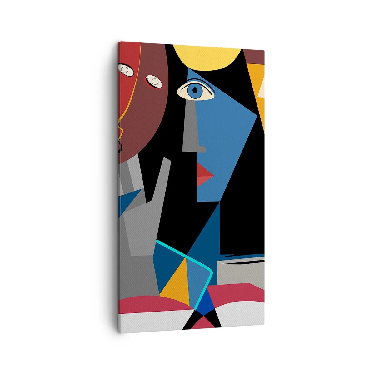 Cuadro sobre lienzo - Impresión de Imagen - Conversación cubista - 45x80 cm