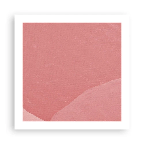 Póster - Composición orgánica en rosa - 50x50 cm