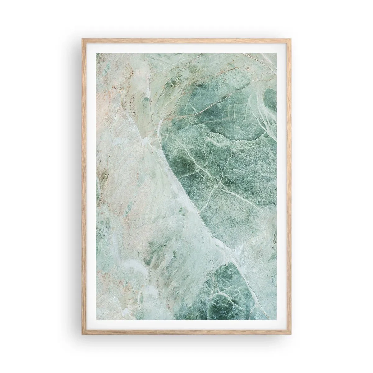 Póster en marco roble claro - El noble frescor de la piedra - 70x100 cm