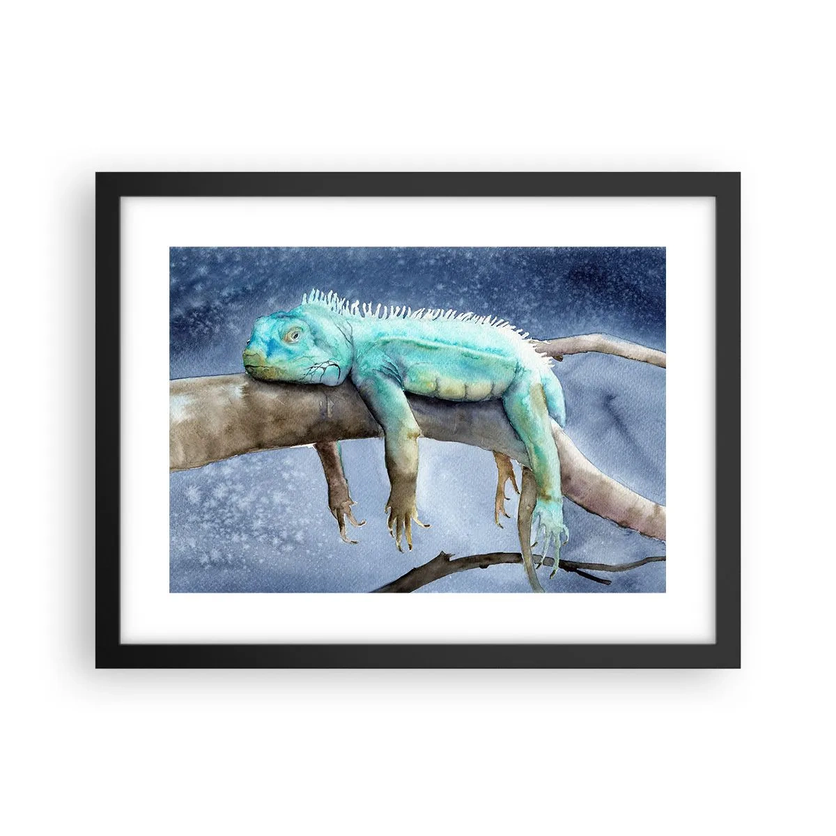 Póster en marco negro - Me siento bien, ¿y tú? - 40x30 cm