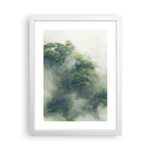 Póster en marco blanco - Envuelto en niebla - 30x40 cm