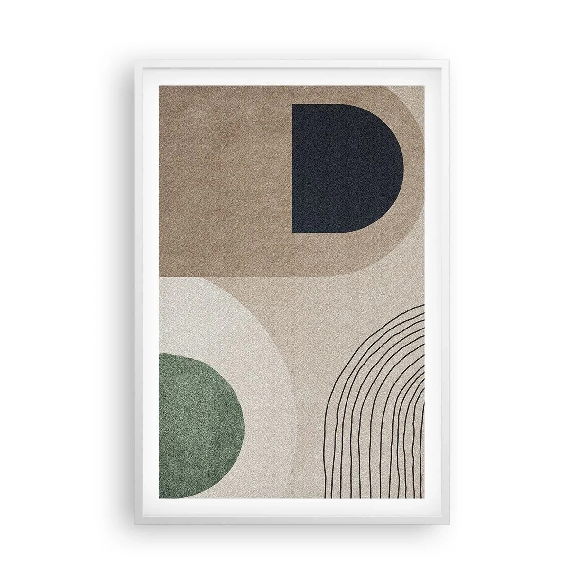 Póster en marco blanco - La delicadeza de un óvalo - 61x91 cm