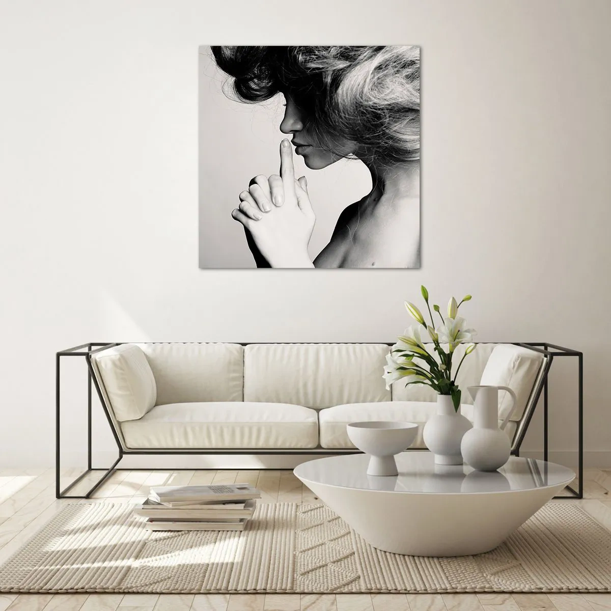 Cuadro sobre vidrio - Impresiones sobre Vidrio - Escucharme a mí misma - 60x60 cm