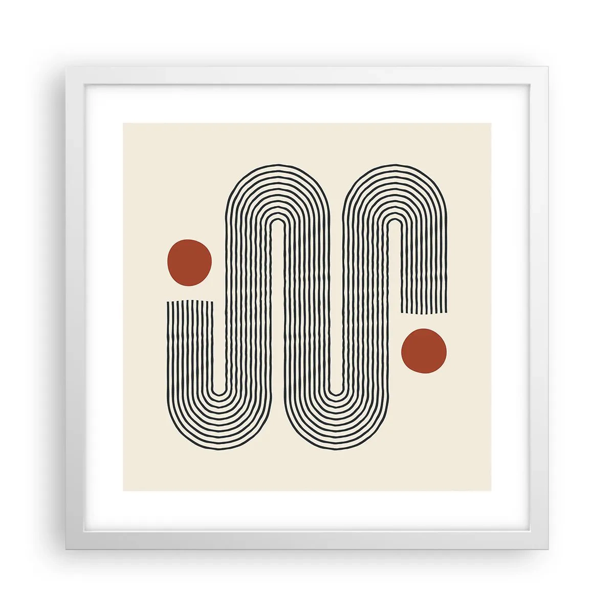 Póster en marco blanco - De principio a fin - 40x40 cm