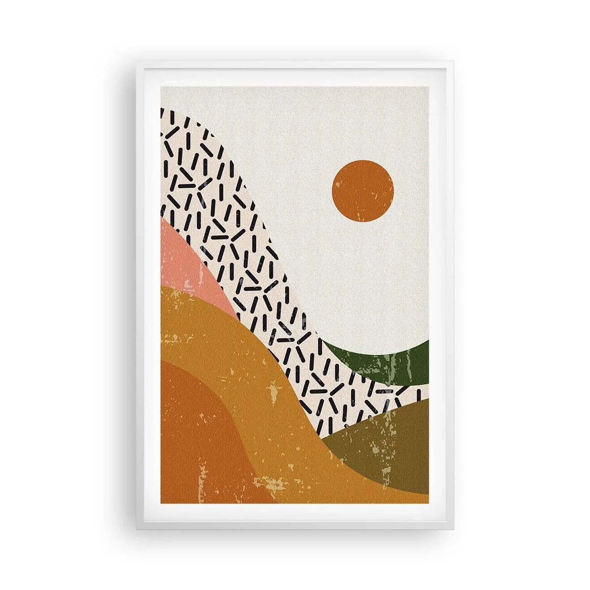 Póster en marco blanco - Abstracción solar - 61x91 cm