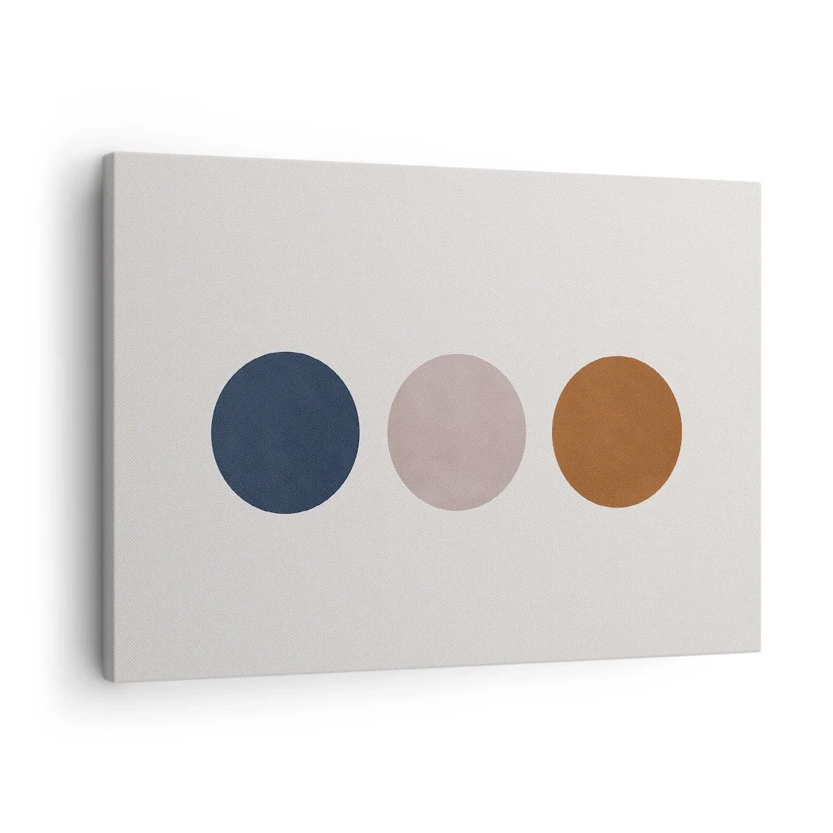 Cuadro sobre lienzo - Impresión de Imagen - Una composición minimalista con tres círculos de colores. - 70x50cm - Símbolo de perfección - Decoración de pared moderna para salón y dormitorio ARTTOR