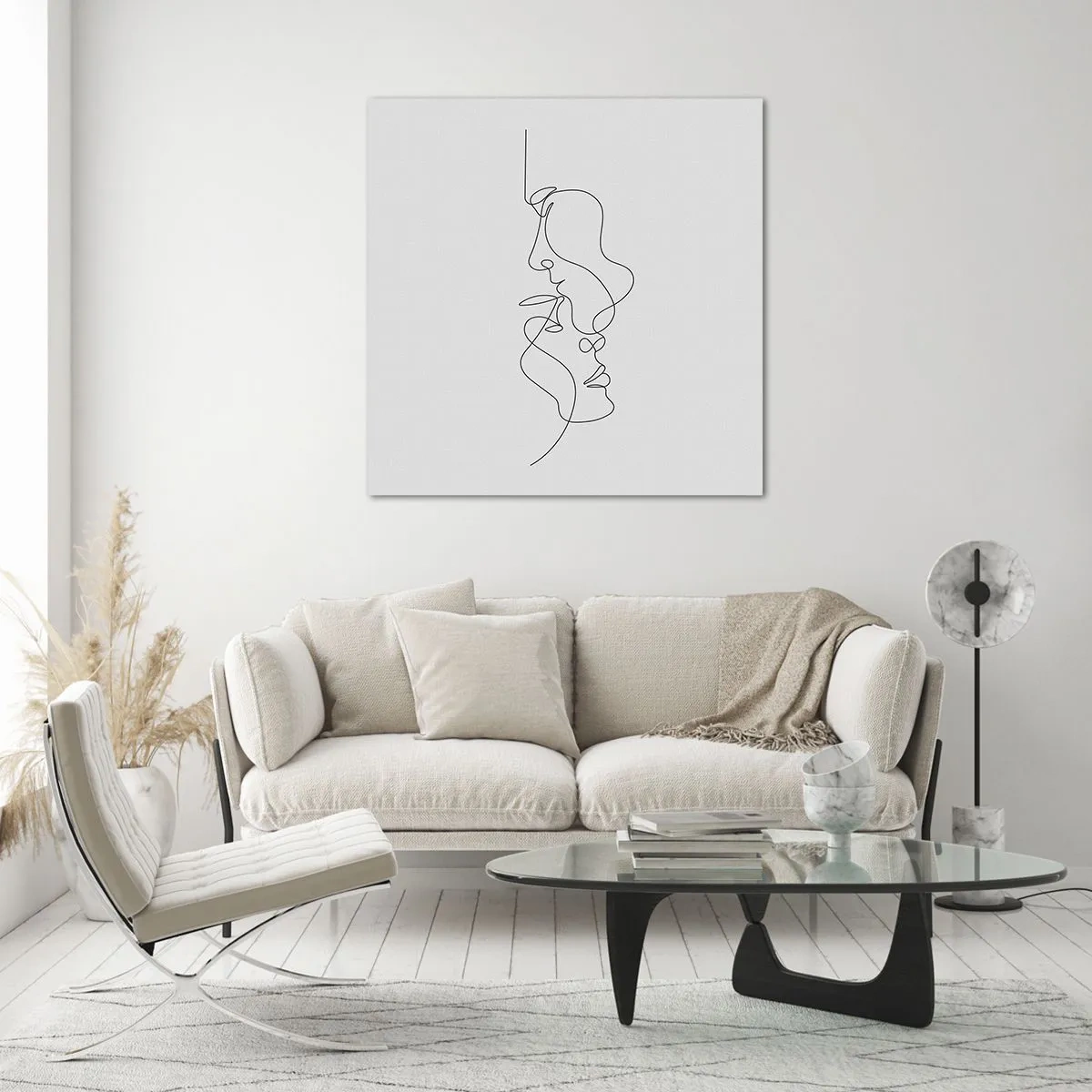 Cuadro sobre vidrio - Impresiones sobre Vidrio - El calor de los deseos lúgubres - 70x70 cm