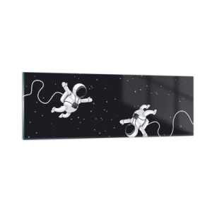 Cuadro sobre vidrio - Impresiones sobre Vidrio - Danza cósmica - 90x30 cm