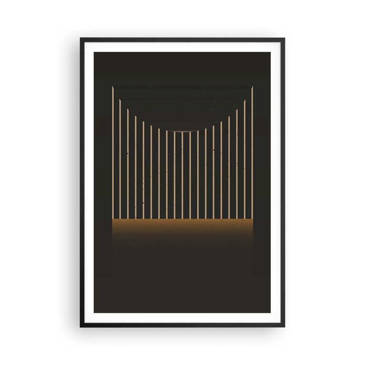 Póster en marco negro - Explorar la oscuridad - 70x100 cm