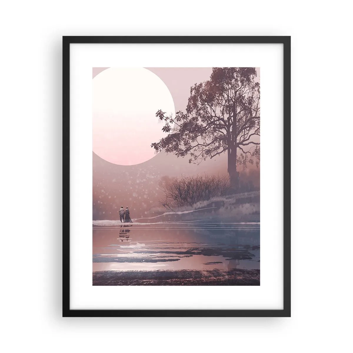 Póster en marco negro - Rarezas nocturnas - 40x50 cm