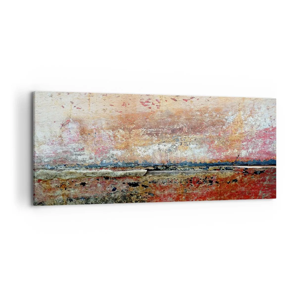 Cuadro sobre lienzo - Impresión de Imagen - Una composición abstracta inspirada en el mar y la naturaleza. - 120x50cm - Tal vez sea el mar - Decoración de pared moderna para salón y dormitorio ARTTOR