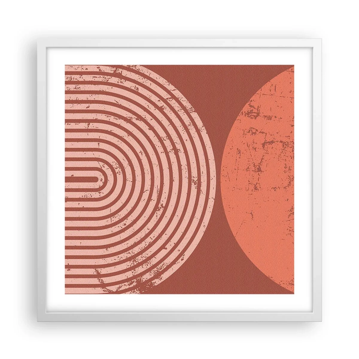 Póster en marco blanco - Estrecha relación - 50x50 cm