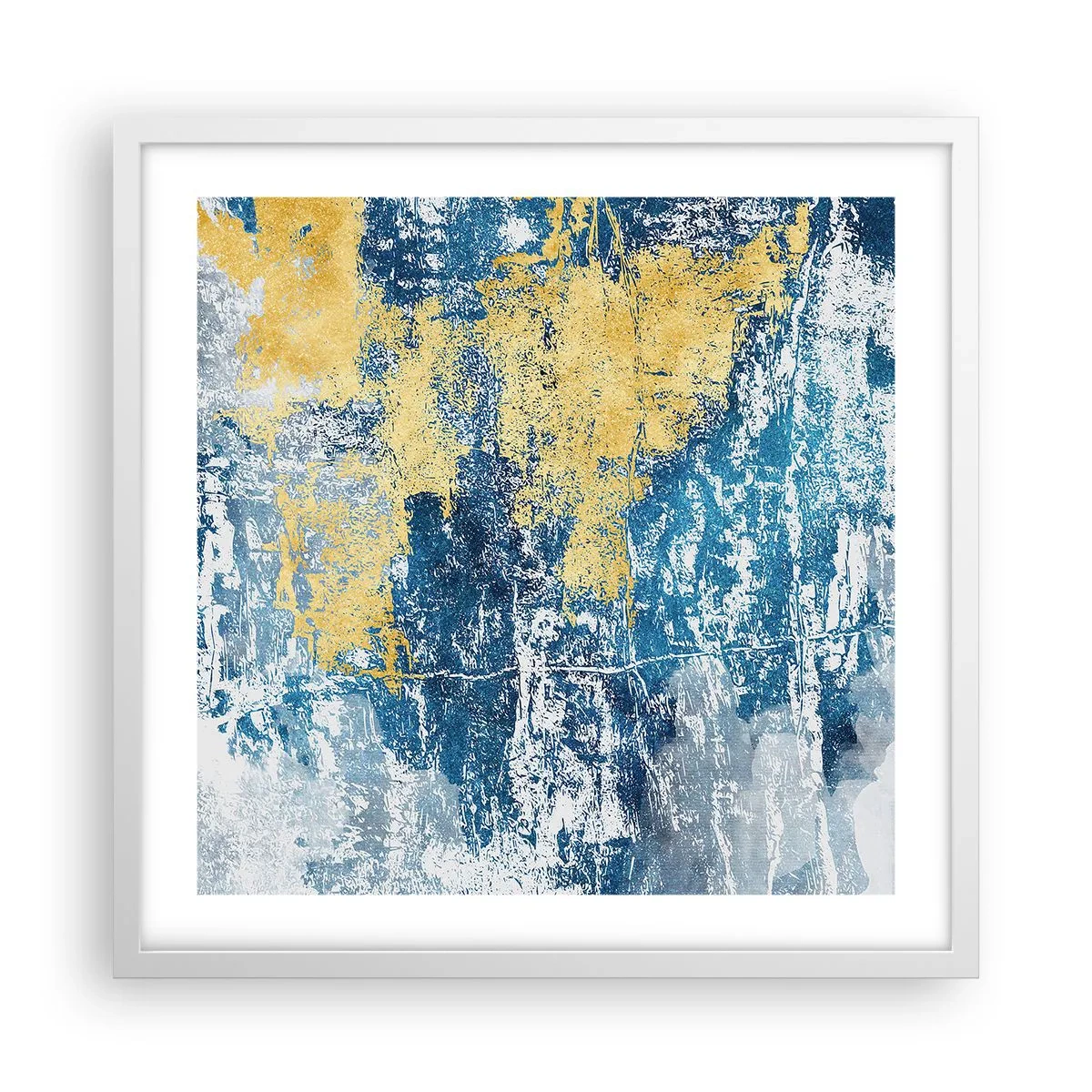 Póster en marco blanco - Una abstracción serena - 50x50 cm
