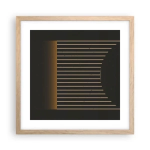 Póster en marco roble claro - Explorar la oscuridad - 40x40 cm