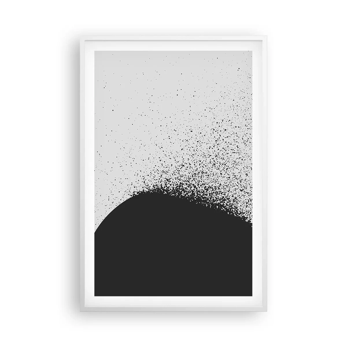 Póster en marco blanco - El movimiento de las partículas - 61x91 cm