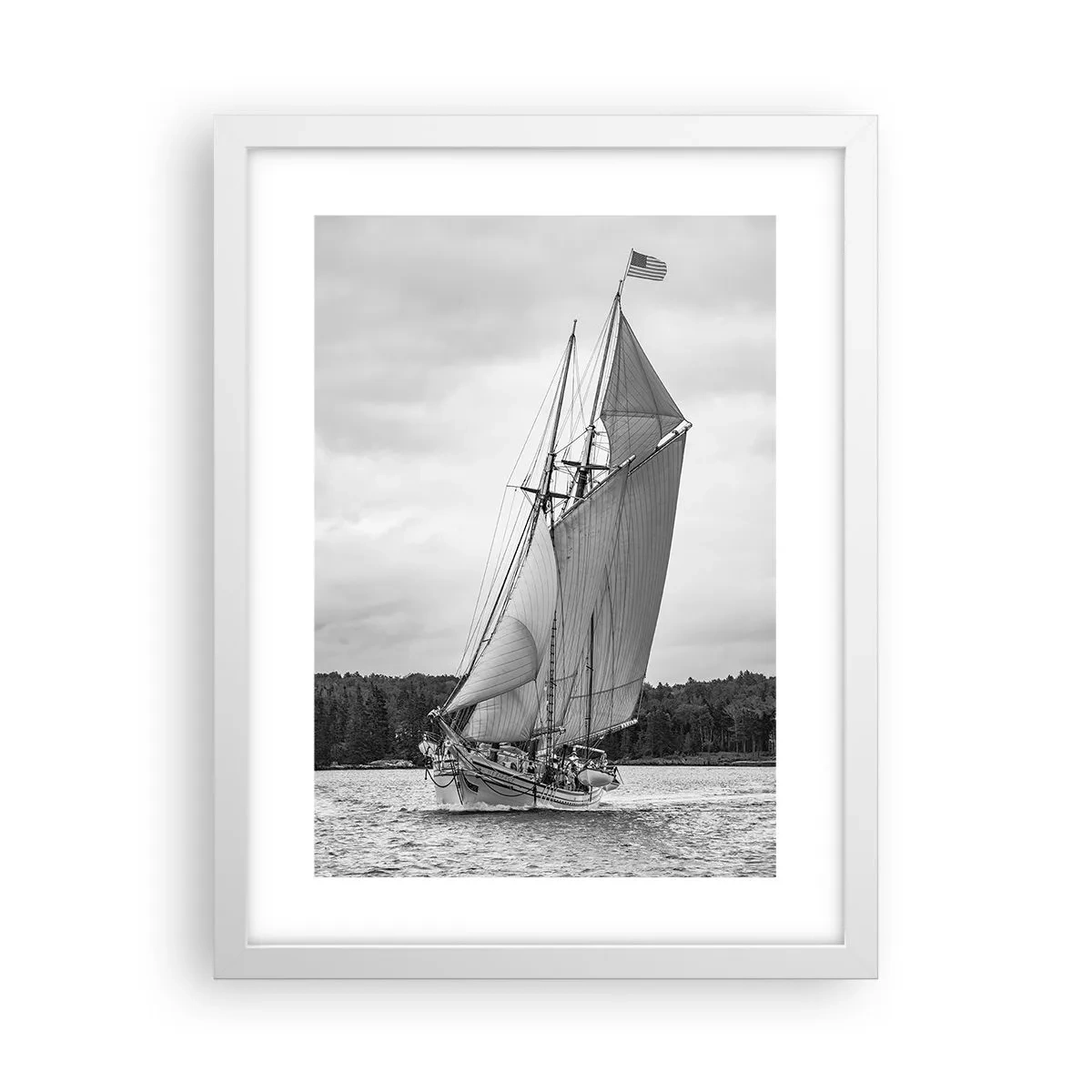 Póster en marco blanco - Hermanos del viento - 30x40 cm