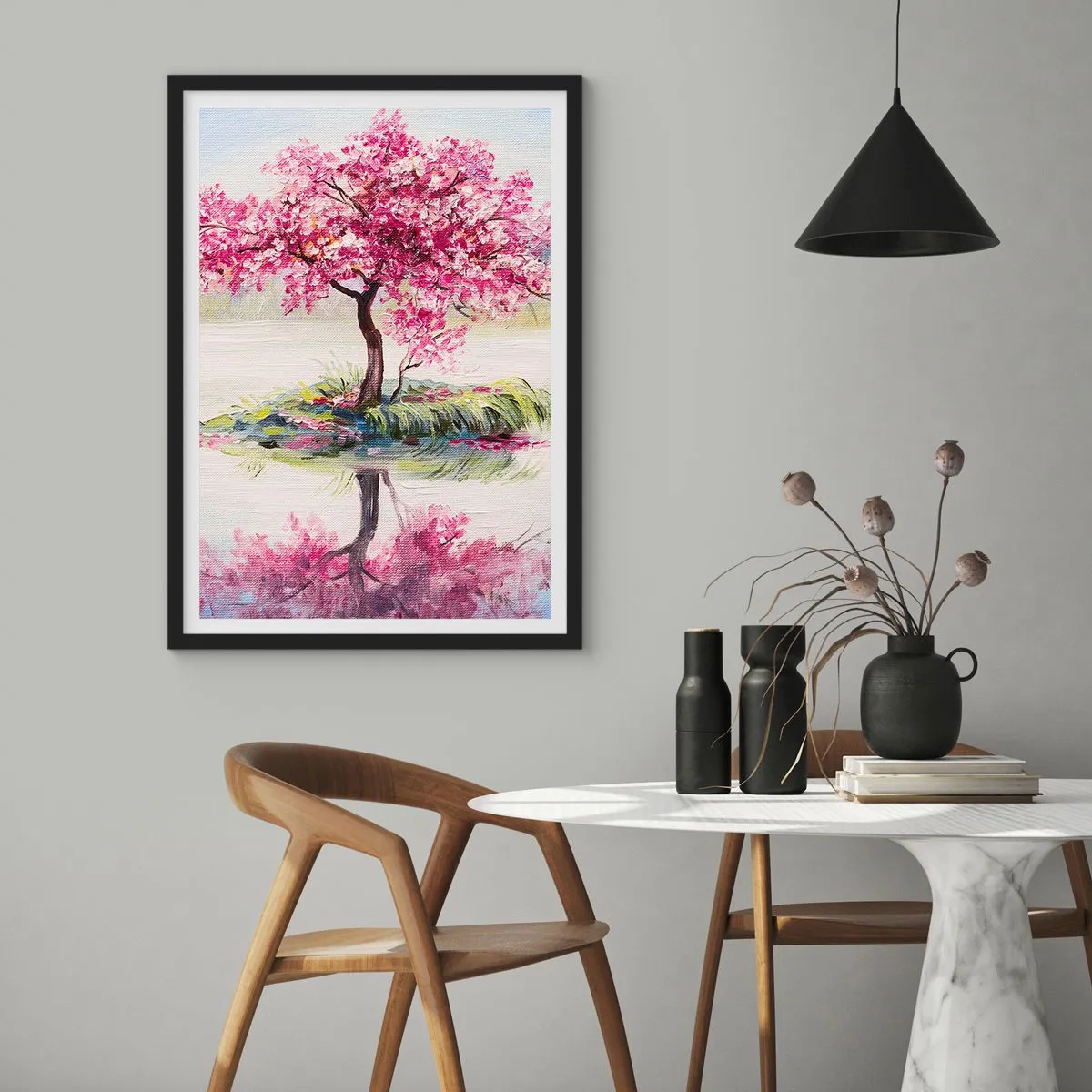Póster en marco negro - Una celebración de la primavera - 40x50 cm