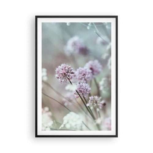 Póster en marco negro - Dulces filigranas de hierbas - 61x91 cm