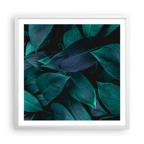 Póster en marco blanco - El propio verde - 60x60 cm