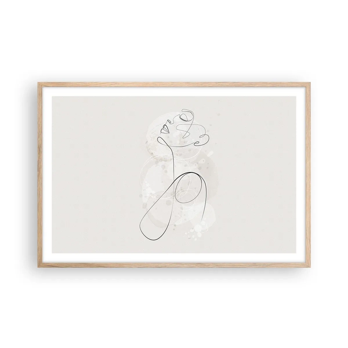 Póster en marco roble claro - La espiral de la belleza - 91x61 cm