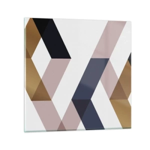 Cuadro sobre vidrio - Impresiones sobre Vidrio - Rectas y ángulos - 50x50 cm