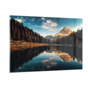 Cuadro sobre vidrio - Impresiones sobre Vidrio - Doble paisaje - 120x80cm - Paisaje duplicado - Decoración de pared moderna para salón y dormitorio ARTTOR