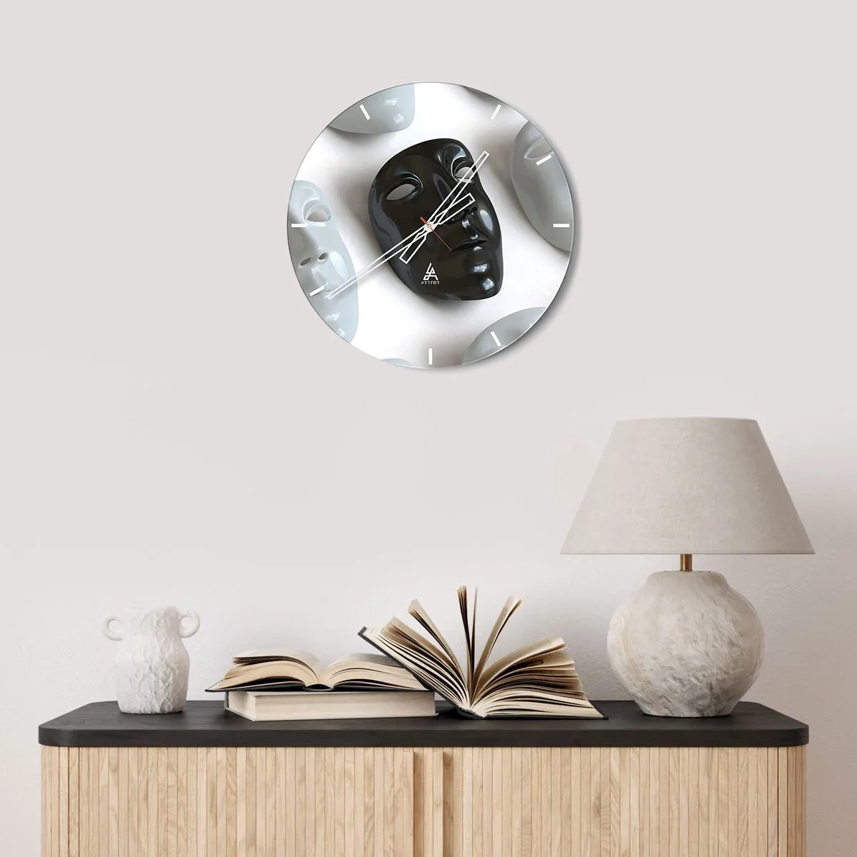 Reloj de pared - Reloj de vidrio - ¿Cómo destacar? - 30x30 cm