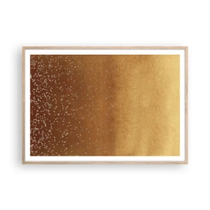 Póster en marco roble claro - Nacimiento de la luz - 100x70 cm