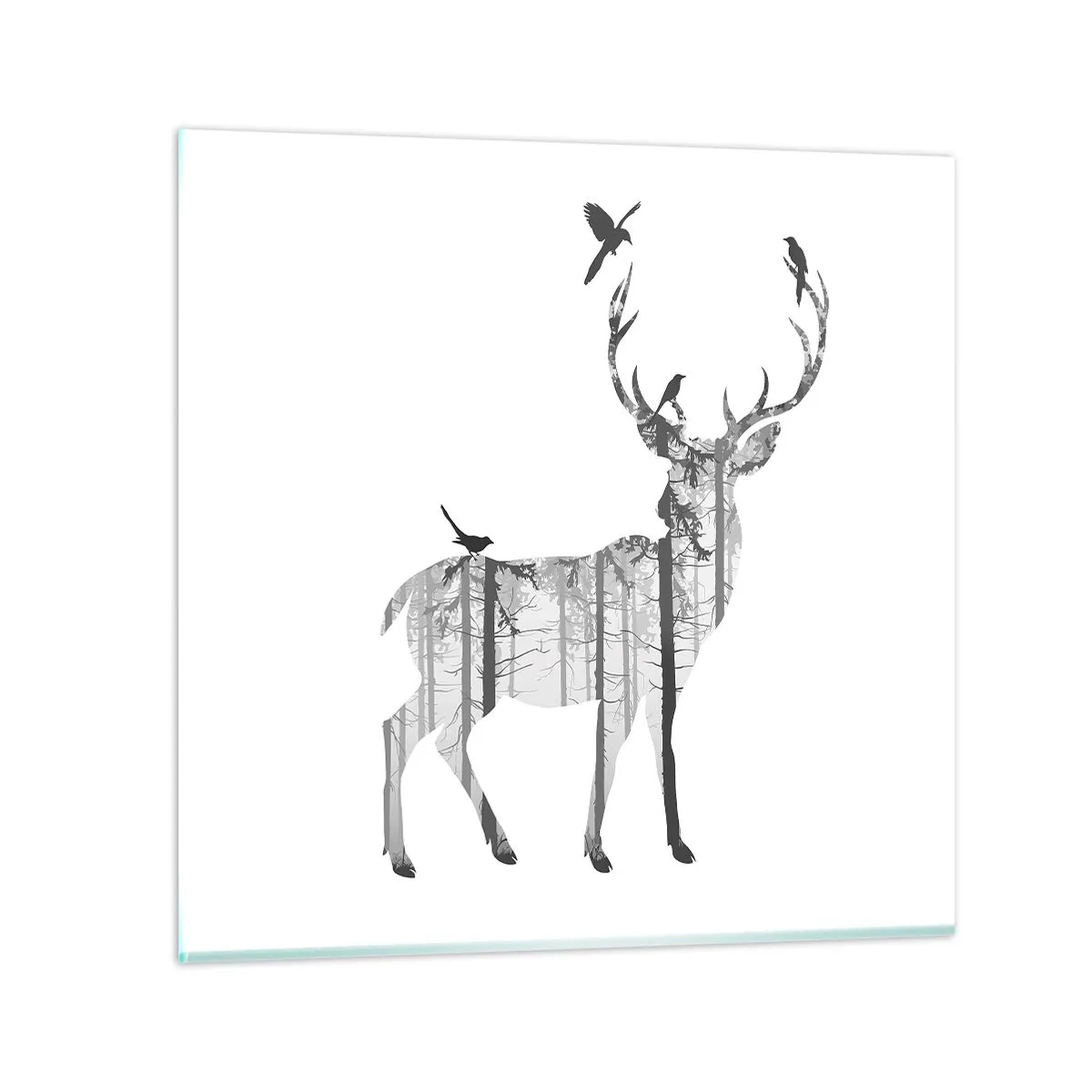 Cuadro sobre vidrio - Impresiones sobre Vidrio - El buen espíritu del bosque - 30x30 cm