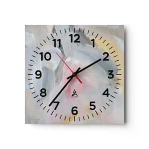 Reloj de pared - Reloj de vidrio - En un mundo de colores pastel - 30x30 cm