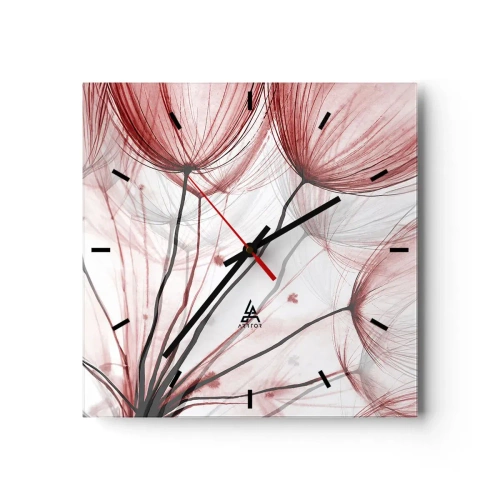Reloj de pared - Reloj de vidrio - Antes de partir - 40x40 cm