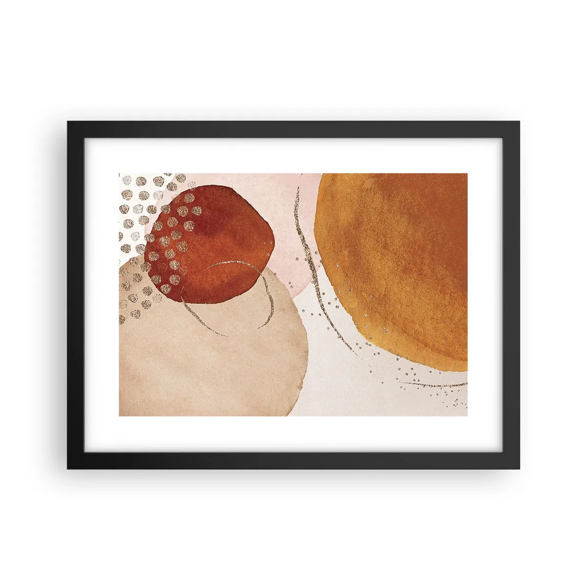 Póster en marco negro - Movimiento abstracto - 40x30 cm