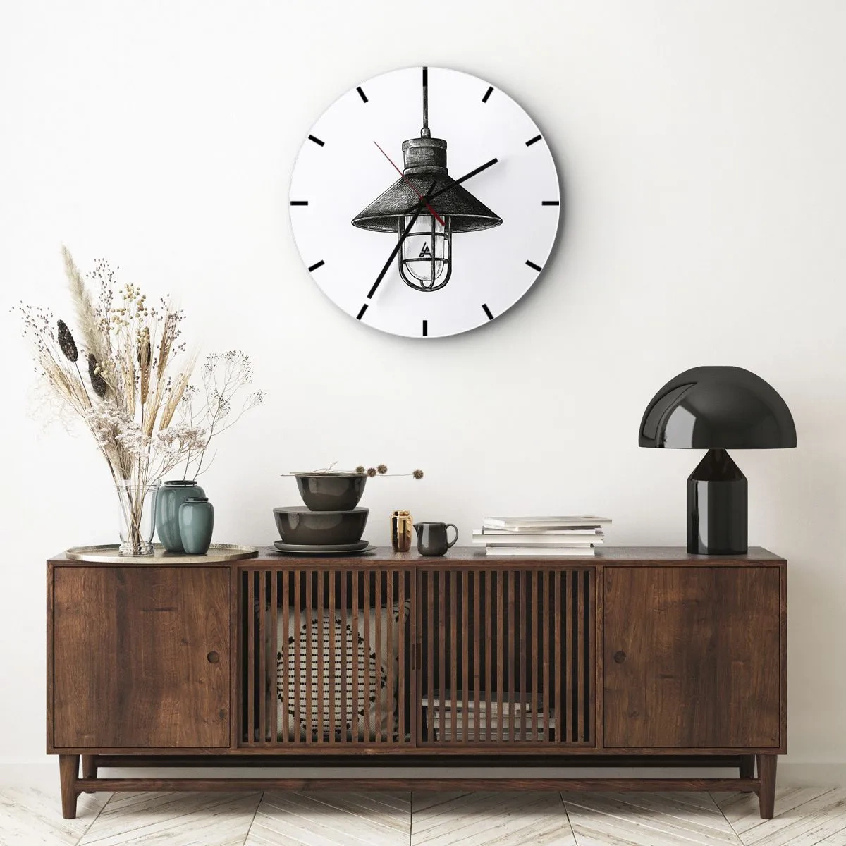 Reloj de pared - Reloj de vidrio - Como hace años... - 30x30 cm