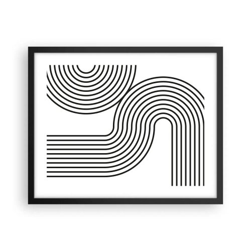 Póster en marco negro - En una curva - 50x40 cm