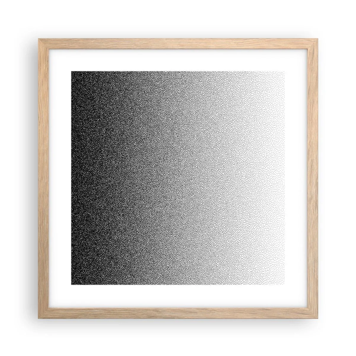 Póster en marco roble claro - Hacia la luz - 40x40 cm