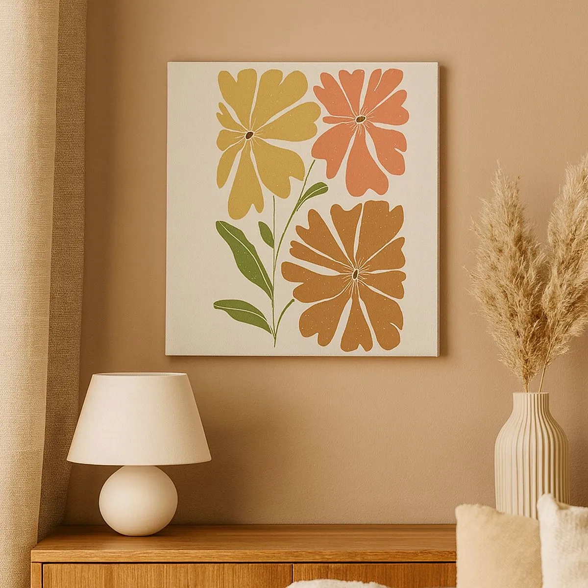 Cuadro sobre lienzo - Impresión de Imagen - Naturaleza y geometría - 30x30 cm