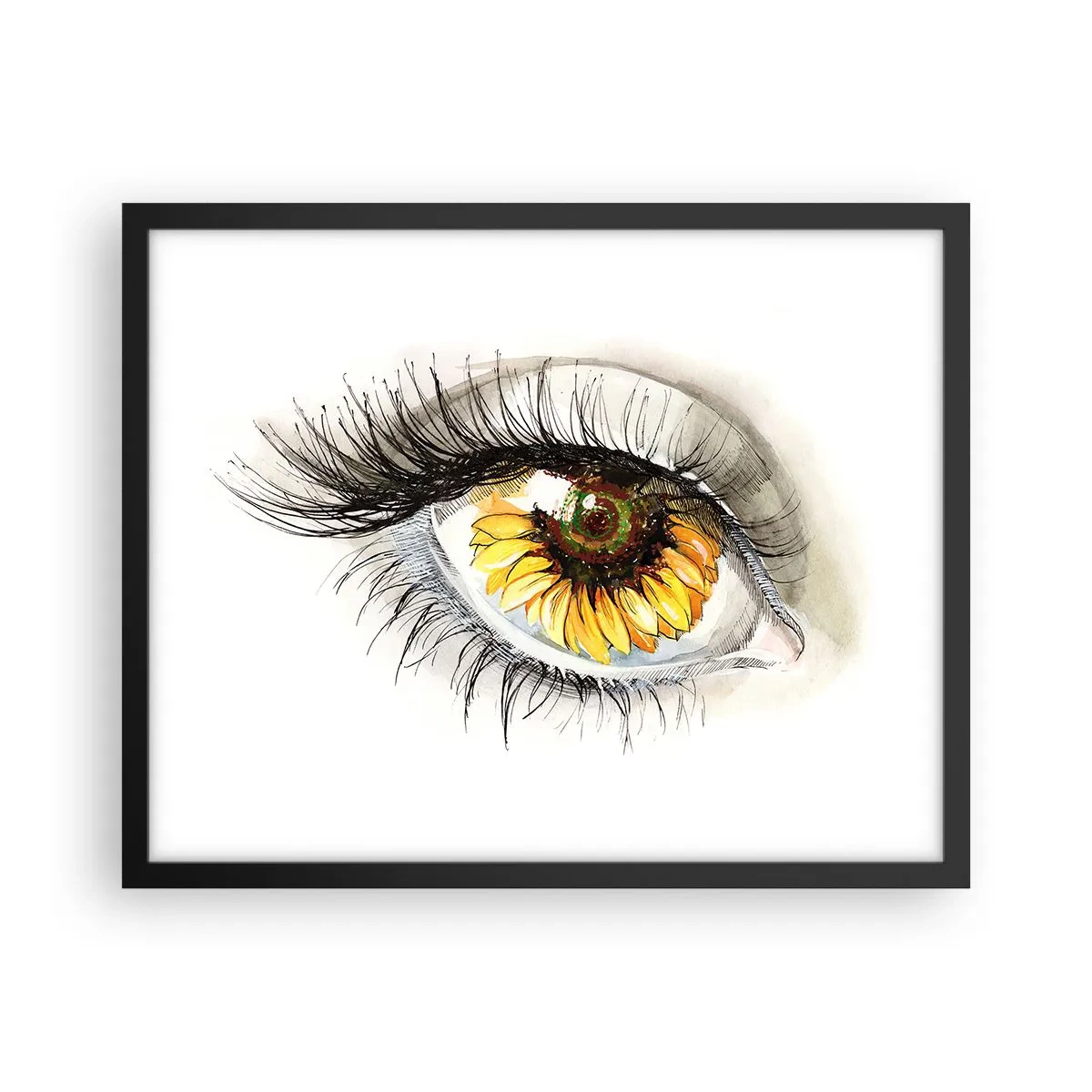 Póster en marco negro - Un aspecto tan caluroso como el verano - 50x40 cm