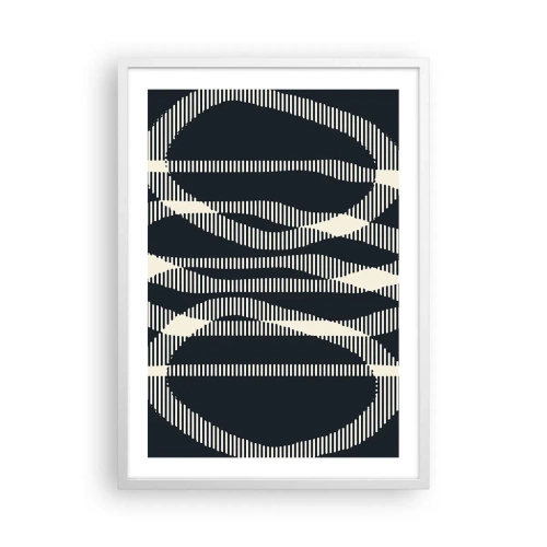 Póster en marco blanco - Un intento de romper la oscuridad - 50x70 cm