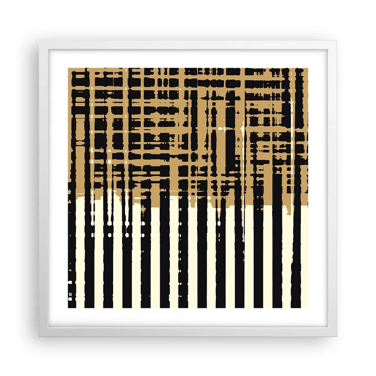 Póster en marco blanco - Abstracción arquitectónica - 50x50 cm