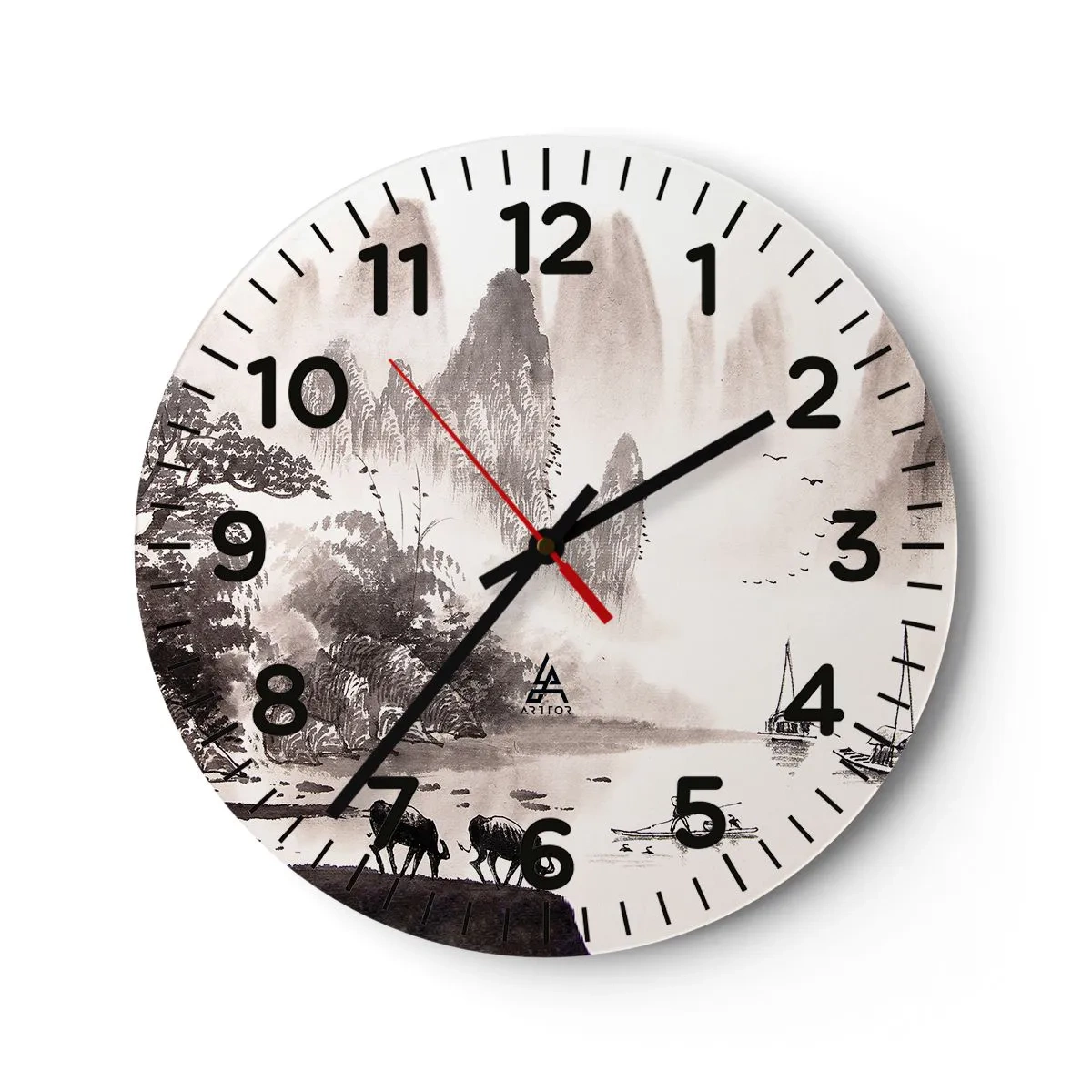 Reloj de pared - Reloj de vidrio - La exótica vida cotidiana de Oriente - 30x30 cm