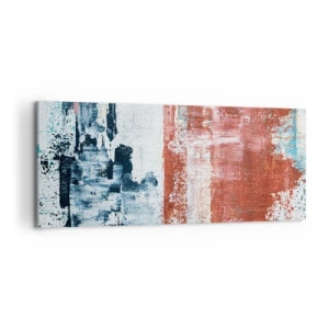 Cuadro sobre lienzo - Impresión de Imagen - Mitad abstracción, mitad abstracción - 100x40 cm