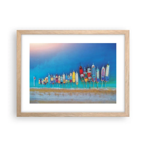 Póster en marco roble claro - A vista de pájaro - 40x30 cm