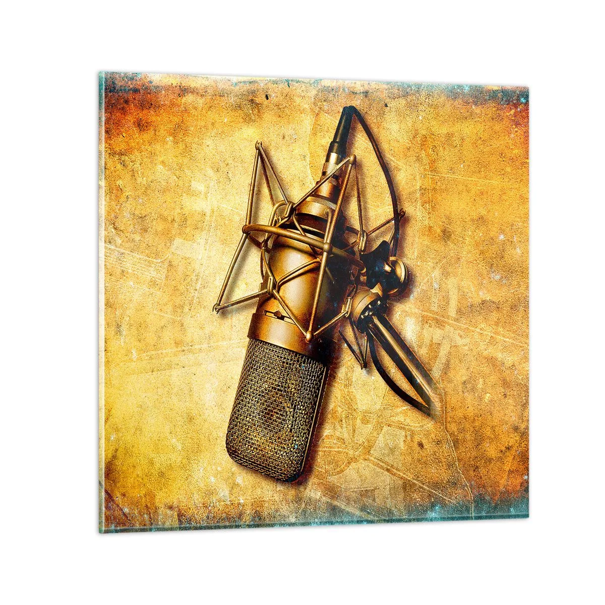 Cuadro sobre vidrio - Impresiones sobre Vidrio - Los años dorados de la radio - 50x50 cm