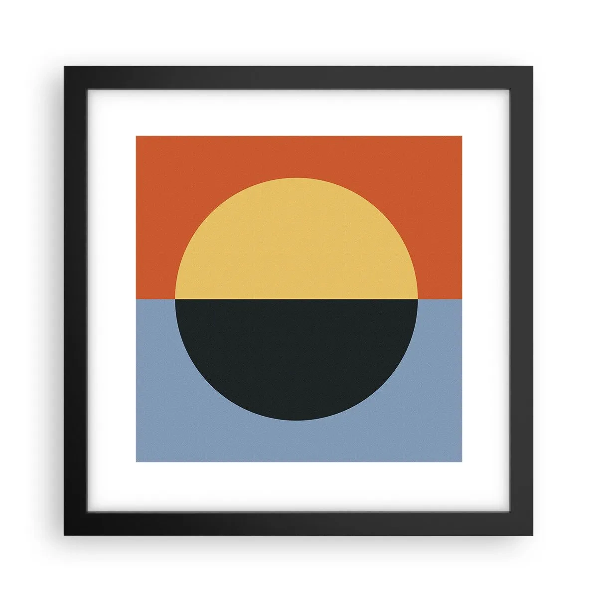 Póster en marco negro - Una composición de calidez y frescura - 30x30 cm