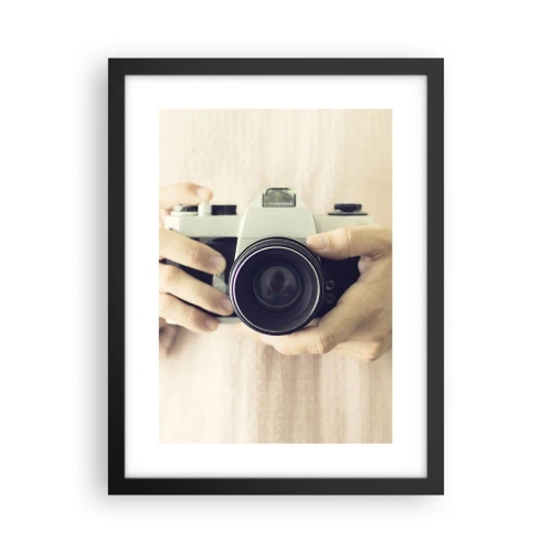 Póster en marco negro - Una visión diferente - 30x40 cm