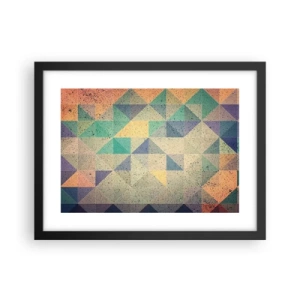 Póster en marco negro - República de los triángulos - 40x30 cm