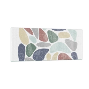 Cuadro sobre vidrio - Impresiones sobre Vidrio - Mosaico de colores empolvados - 100x40 cm