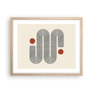 Póster en marco roble claro - De principio a fin - 50x40 cm